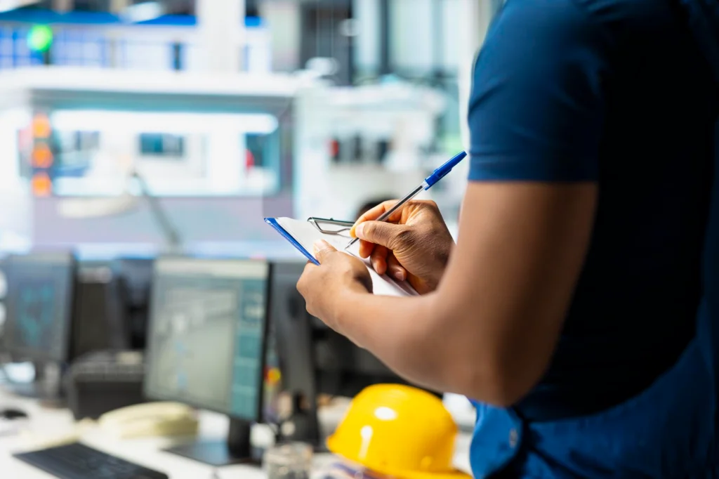 Persona analizando la repetibilidad y trazabilidad de los equipos de medición industrial Diatest