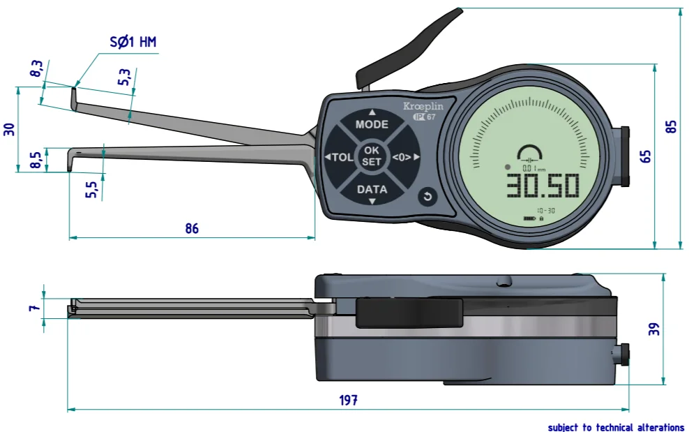 Kroeplin L102 para ranuras y aperturas pequeñas.